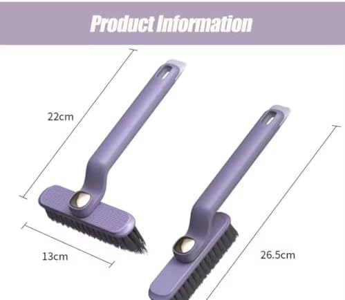 360-Degree Rotating Gap Cleaning Brush - Long Handle Purple