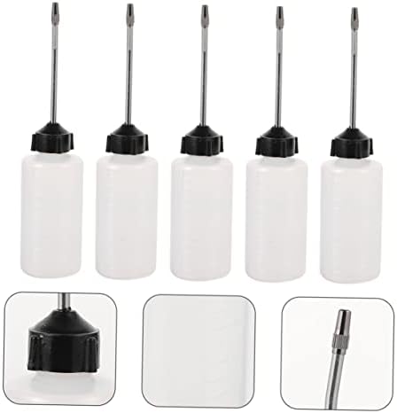 5-Piece Oil Can Dispenser Set with Iron Mouth Replaceable Brush