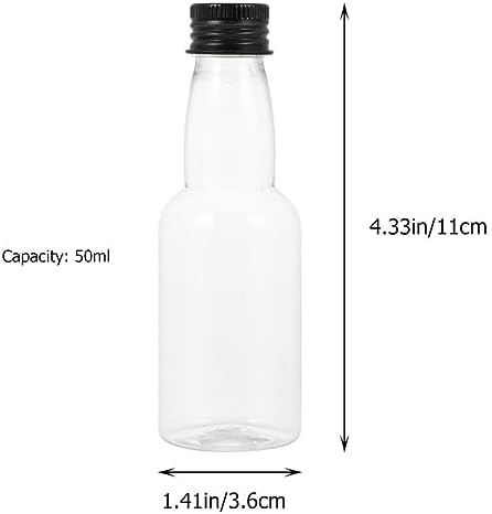 20pcs Transparent Mini Juice Bottles with Caps for Home and Kitchen Use