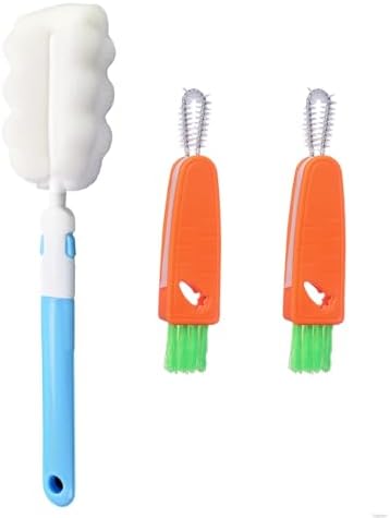 Sponge Cup Brush Set 3pcs Multifunctional Bottle Cleaning Tool