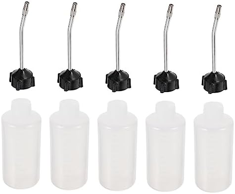 5-Piece Oil Can Dispenser Set with Iron Mouth Replaceable Brush