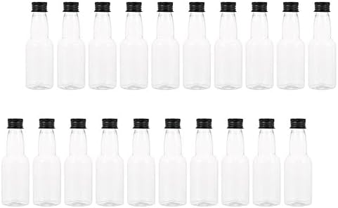 20pcs Transparent Mini Juice Bottles with Caps for Home and Kitchen Use