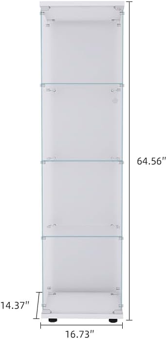 Sturdy 4-Tier tempered glass display cabinet