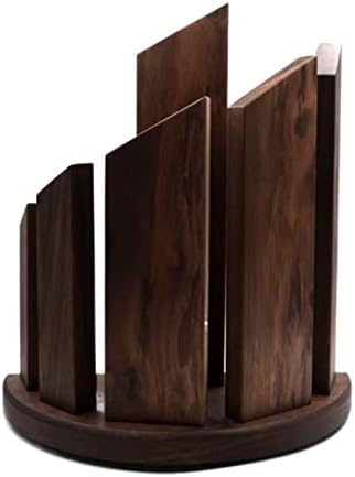 Durable Solid Wood Kitchen Knife Holder with Magnetic Storage for Organization