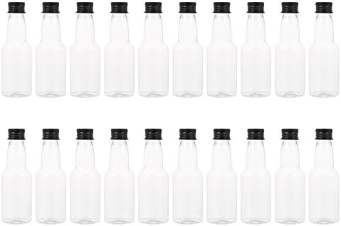 20pcs Transparent Mini Juice Bottles with Caps for Home and Kitchen Use