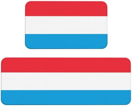 Luxembourg Flag Print Kitchen Mats Non-Slip 17x29 17x47
