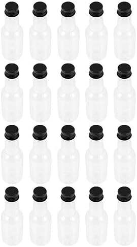 20pcs Transparent Mini Juice Bottles with Caps for Home and Kitchen Use