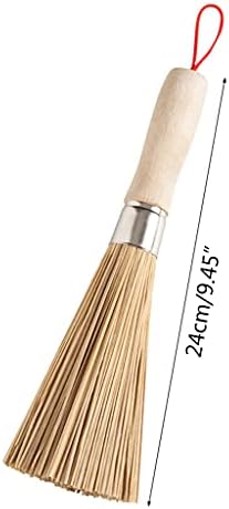 Long Handle Bamboo Pan Brush Non-Stick Kitchen Cleaning Tool with Lanyard Design