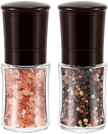 Vzaahu Salt and Pepper Grinder Set - Brown