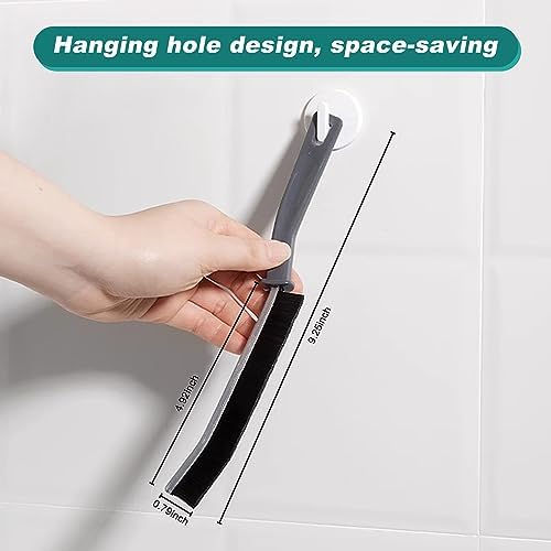 3-Piece Black Polypropylene Crevice Cleaning Brush Set