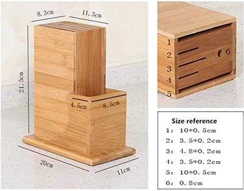 Eco-Friendly Bamboo Knife Holder for Kitchen Storage
