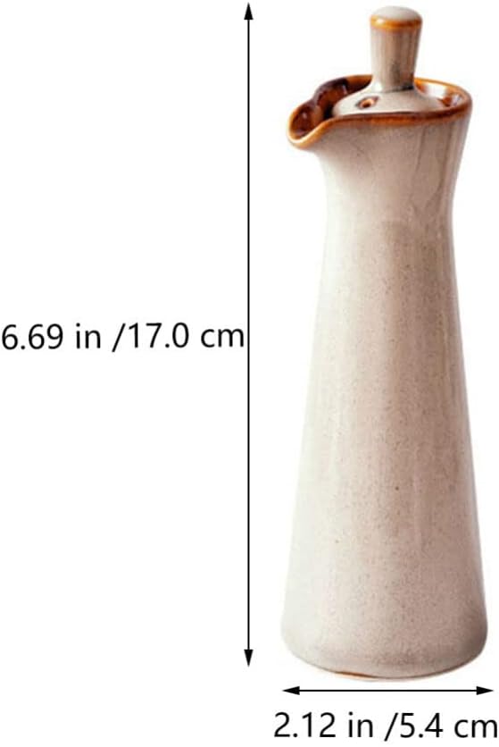 PRETYZOOM Ceramic Oil Dispenser Bottle for Kitchen