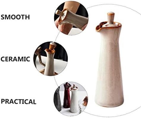 STOBAZA 10-oz Ceramic Oil Soy Bottle with Airtight Lid