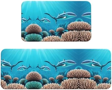 Deep Sea Whales Kitchen Floor Mat