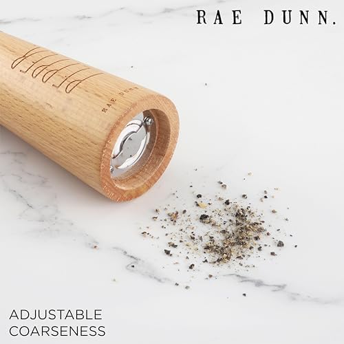 Bamboo Salt Pepper Grinder Set