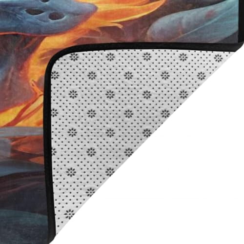 Cool Flaming Skull Comfort Mat