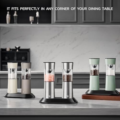 Ergonomic Salt and Pepper Grinder Set