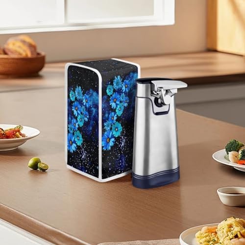 Kathyboom Blue Flowers Can Opener Dust Cover Water Resistant Machine Washable