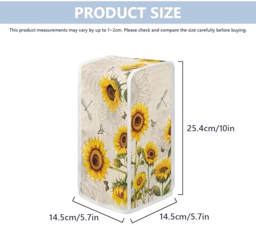 Dragonfly Sunflower Can Opener Protect Cover Kitchen Decor