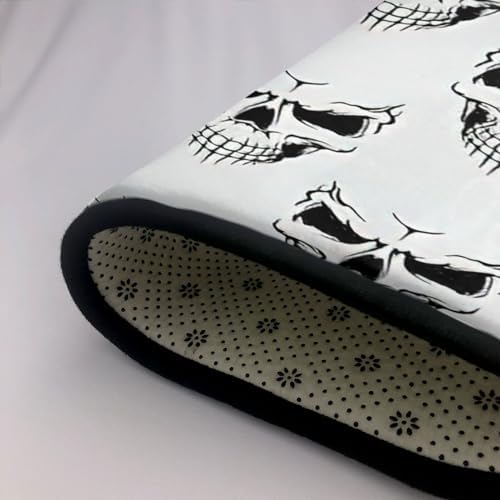 Halloween-Themed Skeleton Head Non-Slip Floor Mat