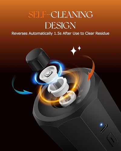 Compact Durable and Versatile Electric Salt and Pepper Grinder Set
