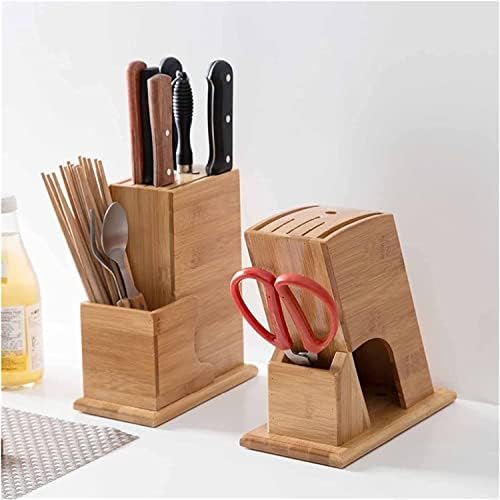 Zaego Bamboo Kitchen Knife Holder Block