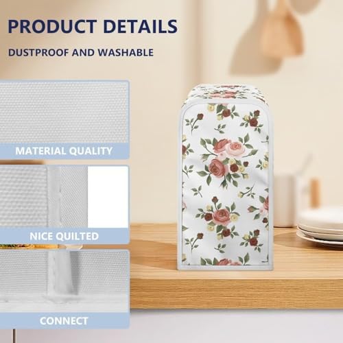 TODIYADDU Pretty Rose Camellia Can Opener Dust Cover Easy to Use Durable Fit