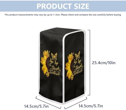 Stain Resistant Can Opener Cover Durable Waterproof Sunflower Butterfly Design