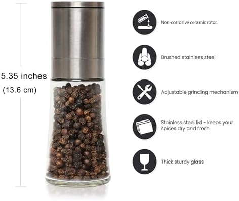 Adjustable Salt Pepper Grinder Set
