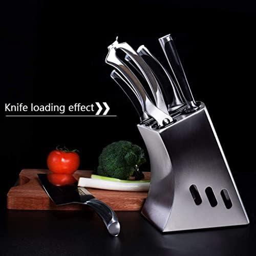 ZAEGO Kitchen Knife Holder Storage Block 304 Stainless Steel