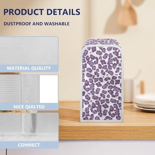 Purple Leopard Electric Can Opener Dust Cover