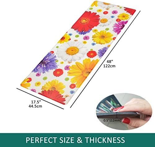 BAMBIKI Artistic Anti Fatigue Kitchen Mat - 48x175x12mm