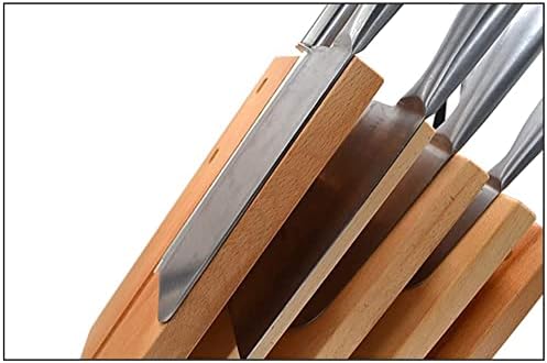 Sturdy Solid Wood Kitchen Knife Holder with Anti-Slip Base