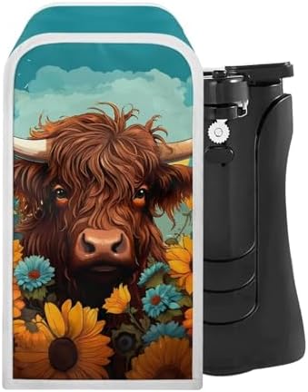 ZOUTAIRONG Sunflower Cattle Electric Can Opener with Waterproof Dust Cover