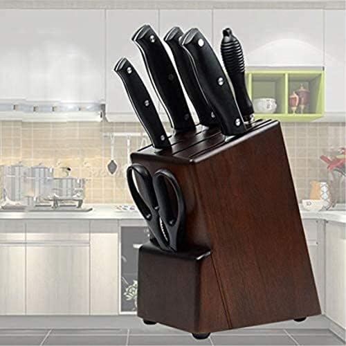High-Quality Walnut Kitchen Knife Holder Durable Space-Saving Storage Solution