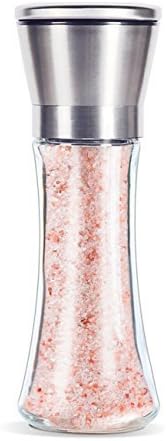 BlueSnail Stainless Steel Manual Salt Pepper Grinder Glass Cone Silver