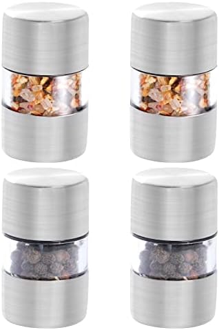 4Pcs transparent compact portable 22inches Salt Pepper grinder set