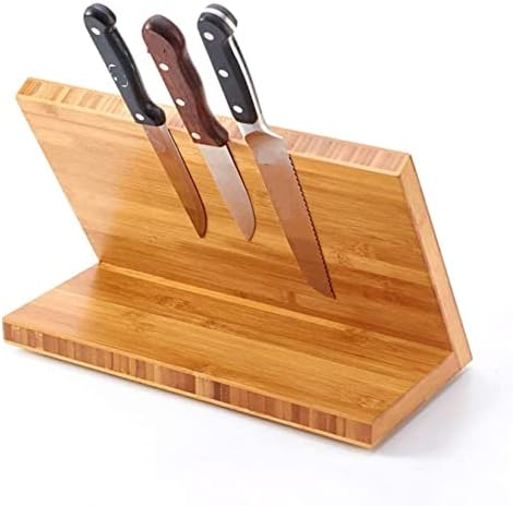 Magnetic Slanted Knife Block Wood Universal Holder