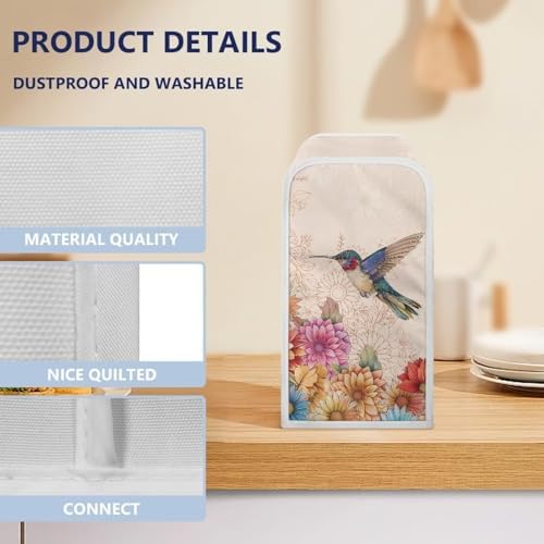 Travel-Friendly Floral Can Opener Cover 10x57x525inch Wire-Free Stain Resistant Design