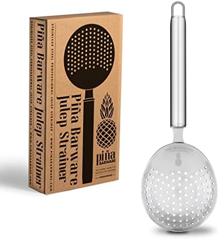 Pia Barware Lexington Heavy-Duty Stainless Steel Bar StrAINER Professional Kitchen Inspired Design