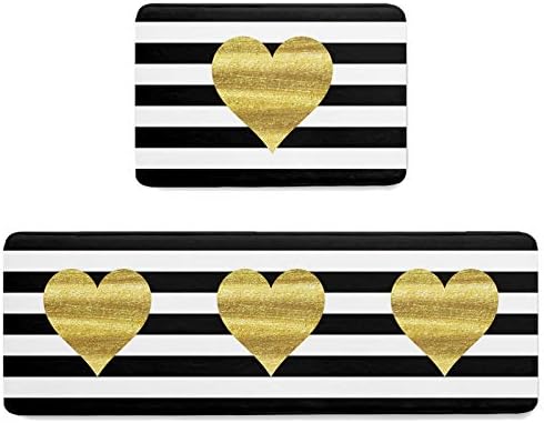 Love Valentine Heart Kitchen Floor Mats 2PCS