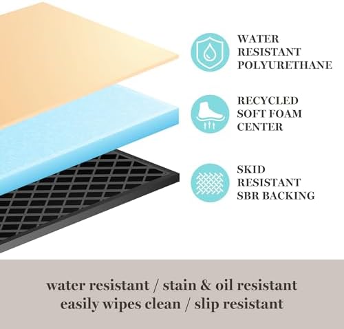 Martha Stewart Comfort Anti Fatigue Strie Medallion Tile Kitchen Mat