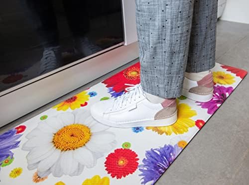 BAMBIKI Artistic Anti Fatigue Kitchen Mat - 48x175x12mm