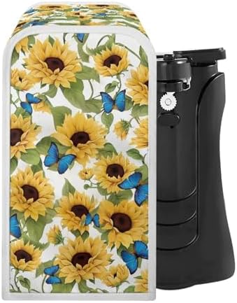 Blue Butterfly Sunflowers Electric Can Opener Cover