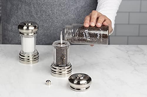 Olde Thompson - 7-Piece Pepper Mill Salt Shaker Set