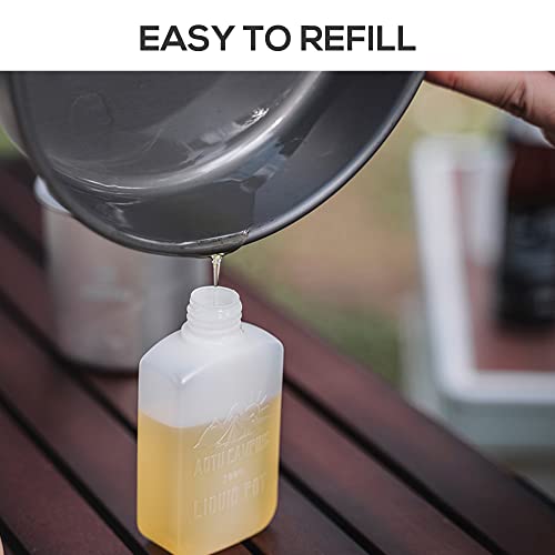 Heiou 4-Pack Outdoor Condiment Bottles Camping BBQ Picnic Travel Friendly Design