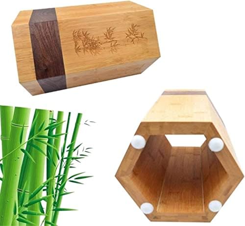 Zaego Magnetic Bamboo Knife Holder Set