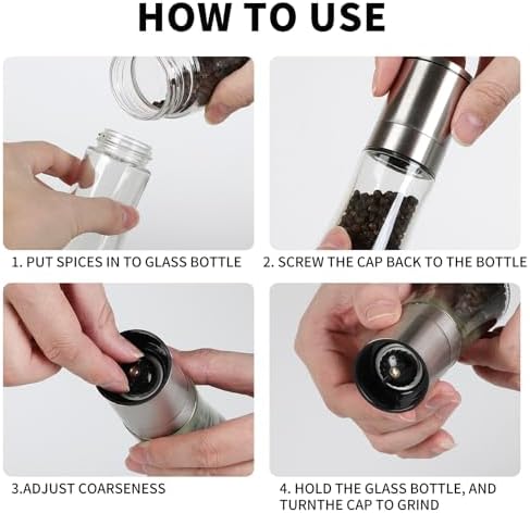 Adjustable Salt Pepper Grinder Set