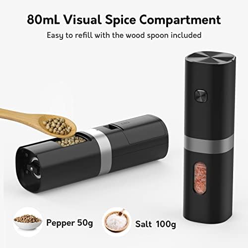 Syaws Electric Salt and Pepper Grinder Set with Charging Base