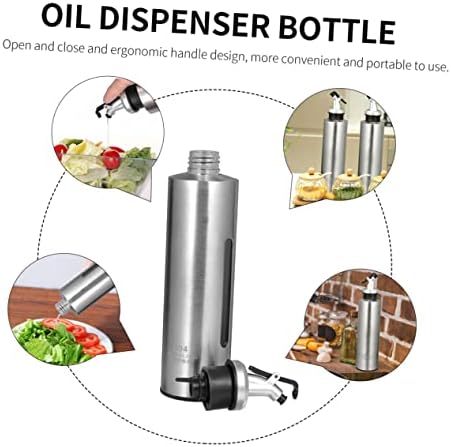 CIYODO 304 Stainless Steel Oil Dispenser 250ml Leak-Proof Kitchen Condiment Bottle